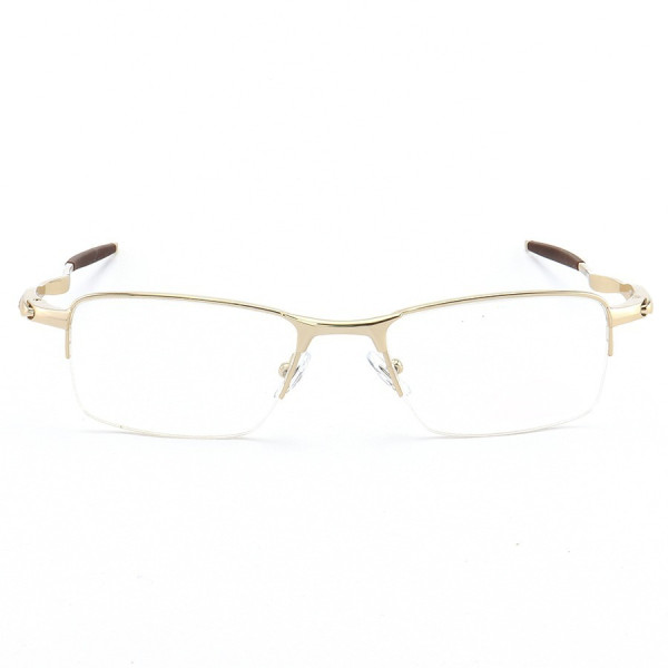 Armação de Óculos Retangular Meio Aro Evade 3208 Dourado